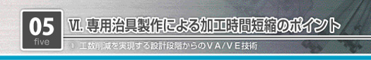 専用治具製作による加工時間短縮のポイント　工数削減を実現する設計段階からのVA/VE技術