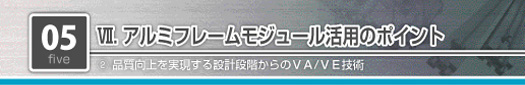 アルミフレームモジュール活用のポイント　工数削減を実現する設計段階からのVA/VE技術